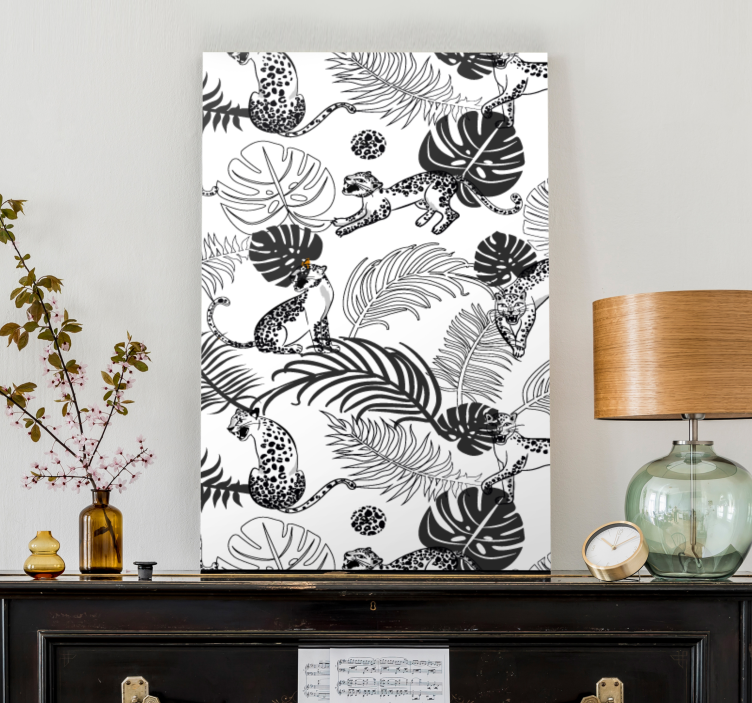 Obraz psy w zabawnych dżunglowych kotach - TenStickers