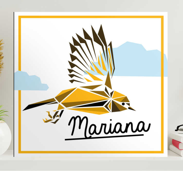 Obraz ptaki latający Żółty ptak - TenStickers