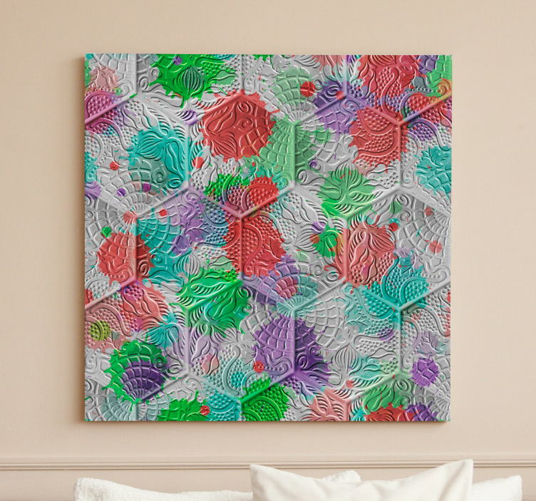 Obraz retro barwione kafelki gaudiego - TenStickers