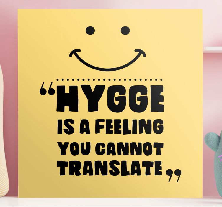 Obraz z napisami hygge to uczucie - TenStickers