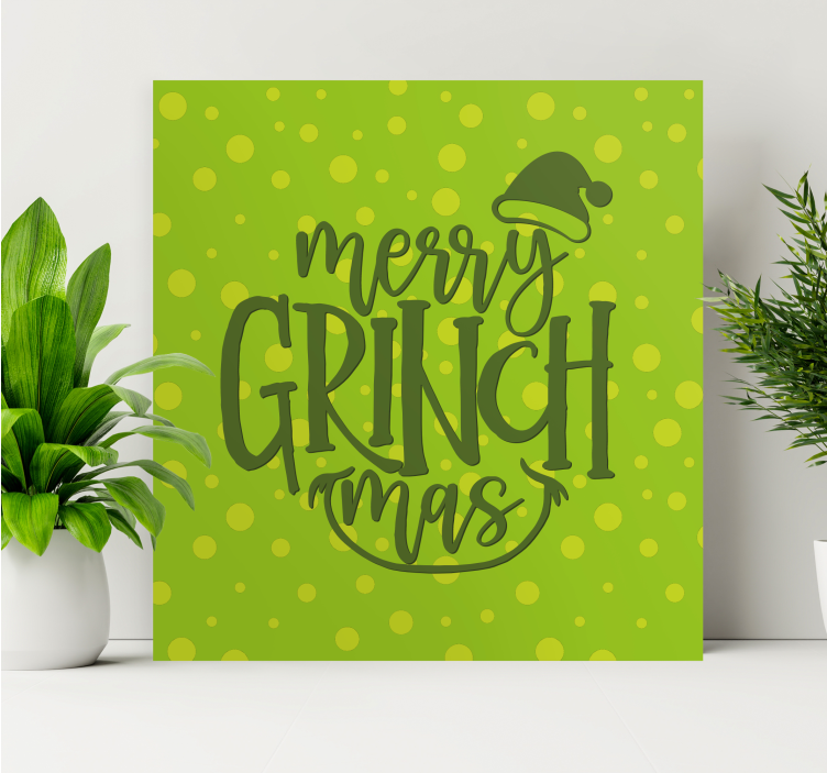 Obraz z napisami Życzenia grinchmas - TenStickers