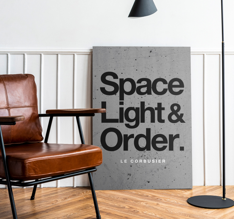 Obraz z napisami Le corbusier potrzebuje - TenStickers