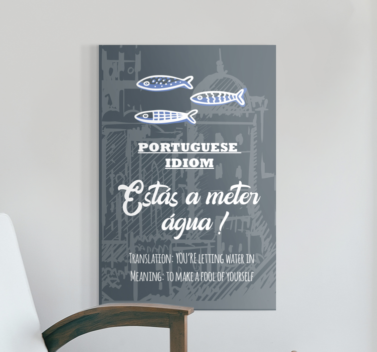 Obraz z napisami Portugalski mówiąc idiota tłumaczenia - TenStickers