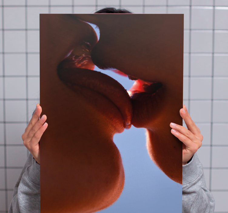 Obraz z postaciami intymne połączenie ust - TenStickers