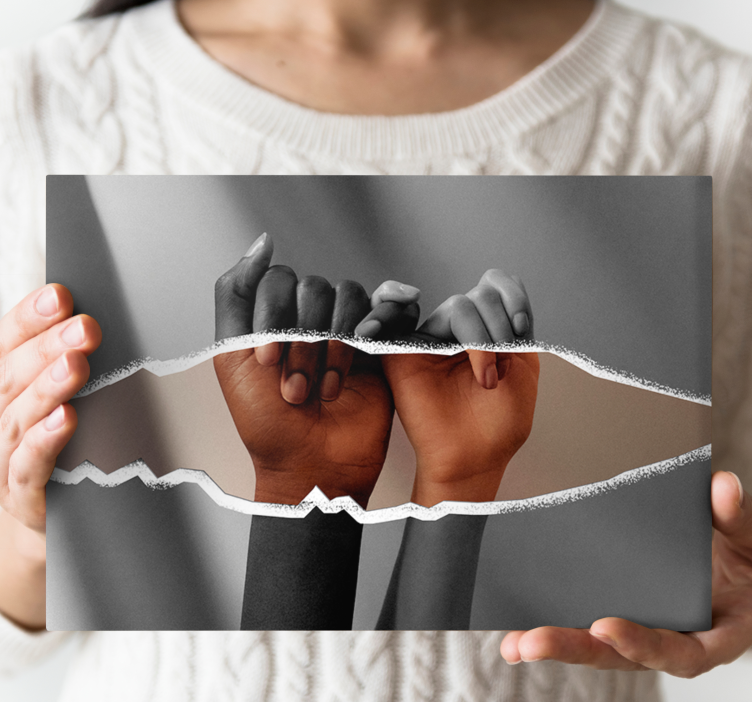 Obraz z postaciami ręce razem - TenStickers