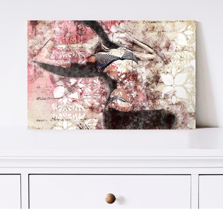 Obraz z postaciami sylwetka tancerza - TenStickers