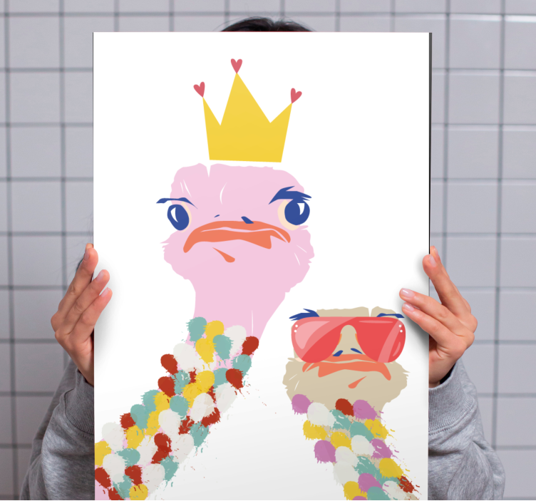 Obraz ze zwierzętami struś koronowany - TenStickers