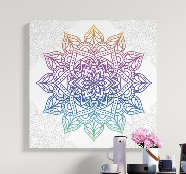 Obraz zen z misternym botanicznym mandala - TenStickers