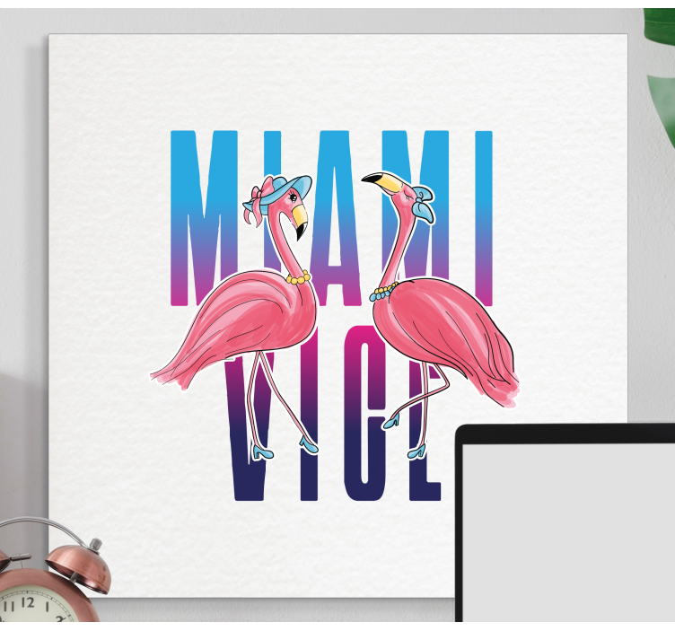 Obrazy zwierzęta Projekt flaminga w miami vice - TenStickers