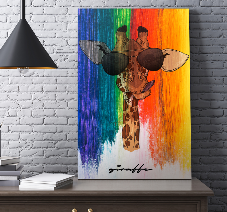 Obraz zwierzęta Tęczowa żyrafa - TenStickers