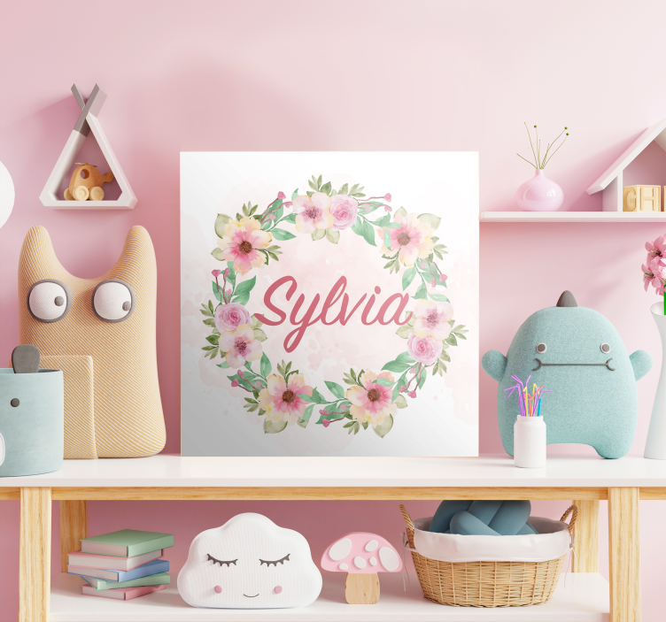 Obraz z imieniem akwarela wiosenne kwiaty - TenStickers