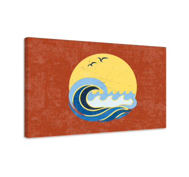 Obraz Słońce, plaża i fala - TenStickers