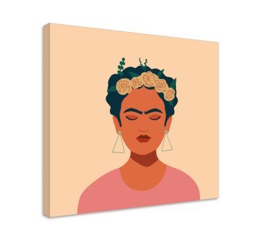 Obraz z postaciami inspirowany fridą - TenStickers