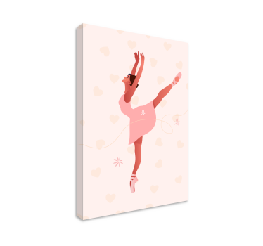 Obraz Balerina w różowej sukience - TenStickers