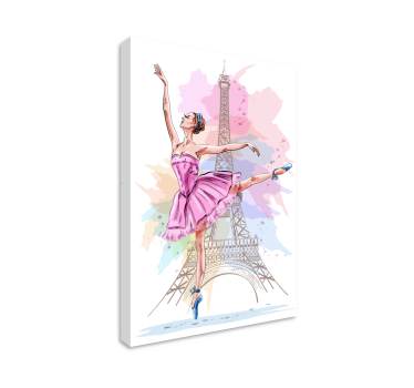 Obraz Balerina i wieża Eiffla - TenStickers