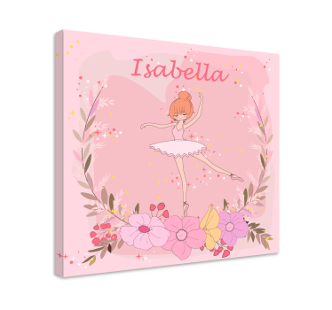 Obraz Balerina na różowym tle - TenStickers