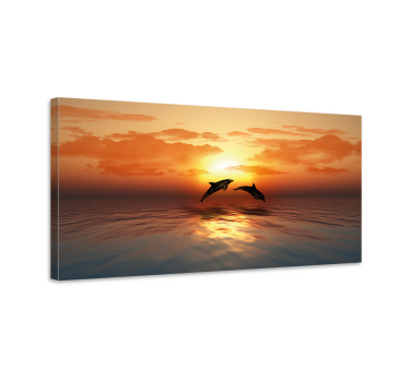 Obraz 3d Skaczące delfiny - TenStickers