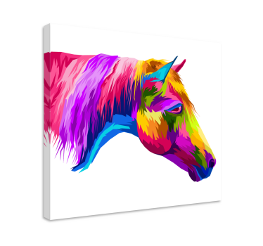 Obraz na ścianę Wielobarwny koń - TenStickers