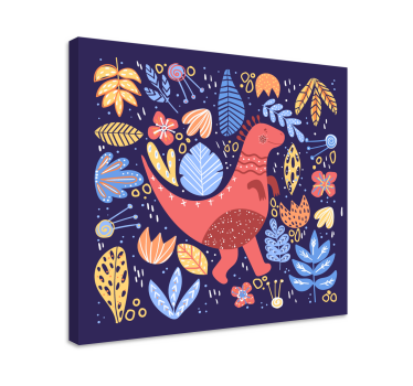 Obraz dinozaury wesoła ilustracja dinozaurów - TenStickers