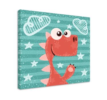 Obraz dinozaury urocze rysunkowe dinozaury - TenStickers