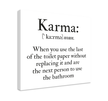 Zabawny obraz do łazienki Kąpiel karma - TenStickers