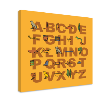 Obraz na ścianę Alfabet egipski - TenStickers