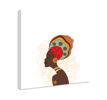Obraz z postaciami elegancka afrykańska sylwetka - TenStickers