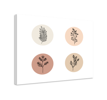 Obrazy na przedpokój Minimalistyczne kwiaty - TenStickers