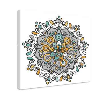 Obraz z mandalą Mandala kolorowa o kwiatowym kształcie - TenStickers