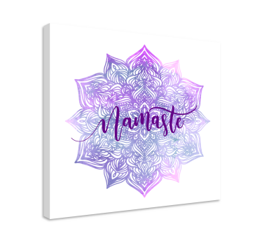 Obraz z mandalą Fioletowa mandala namaste - TenStickers