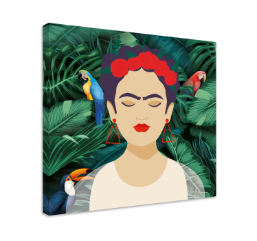 Obraz na płótnie Frida i zwierzęta - TenStickers