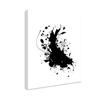 Obraz abstrakcyjny dynamiczny czarny splash - TenStickers