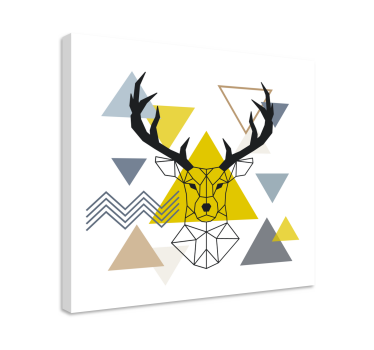 Sarna obraz Geometryczny jeleń - TenStickers