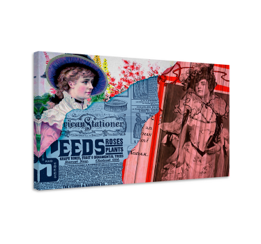 Elegancki obraz portrety mody w stylu vintage - TenStickers