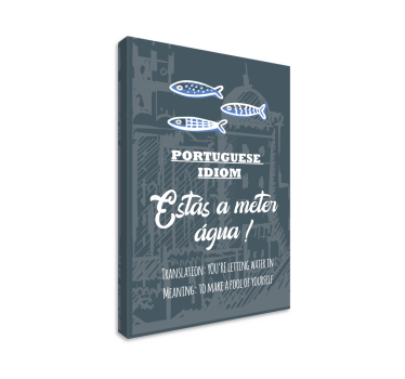 Obraz z napisem Portugalski mówiąc idiota tłumaczenia - TenStickers