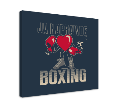 nowoczesny obraz Kocham boks - TenStickers