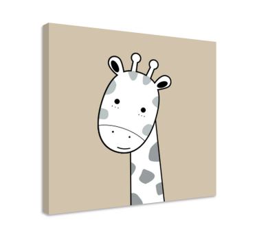 Obrazy ze zwierzętami żyrafa nordycko-beżowa - TenStickers