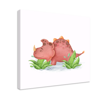 Obraz dinozaury mały triceratops - TenStickers