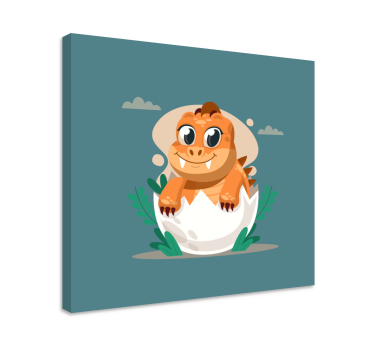 Obraz dinozaury urocze wykluwające się dziecko - TenStickers