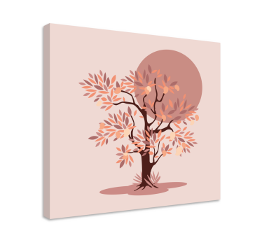 Obraz drzewa w jesiennej sylwetce - TenStickers