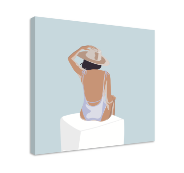 Obraz Moda dziewczyna minimalistyczny styl - TenStickers
