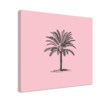 Obrazy do jadalni Różowy projekt palmy - TenStickers