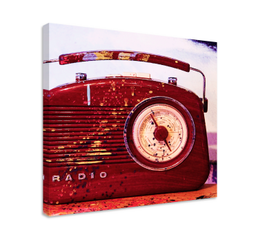 Obraz retro Czerwone radio vintage - TenStickers