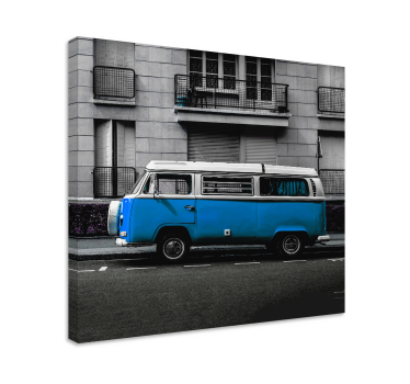 Stylowe obrazy do salonu Stary niebieski kombi - TenStickers