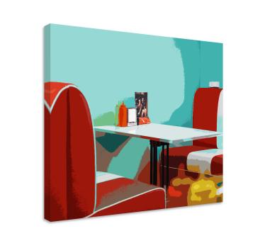 Stylowe obrazy do salonu Retro restauracja w stylu vintage - TenStickers