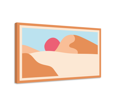 Obraz abstrakcyjny stylizowana scena pustyni - TenStickers