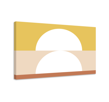 Obraz na ścianie Dwa półkola geometryczna sztuka - TenStickers
