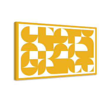 Obraz na ścianie Sztuka kształtuje żółty wzór - TenStickers