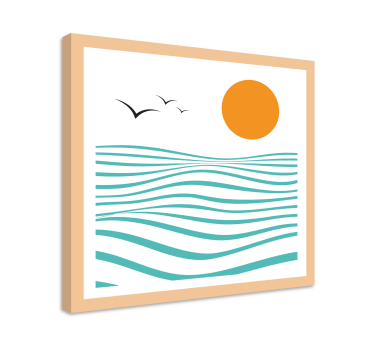 Obraz na ścianie Sztuka abstrakcyjna morza - TenStickers