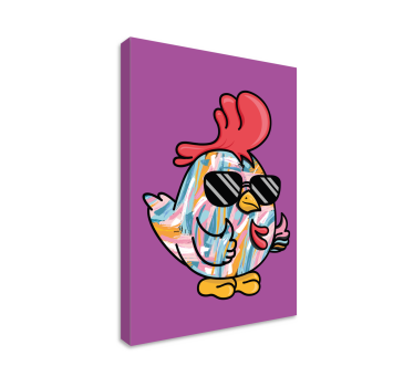 Obraz ze zwierzętami fajna postać kurczaka - TenStickers